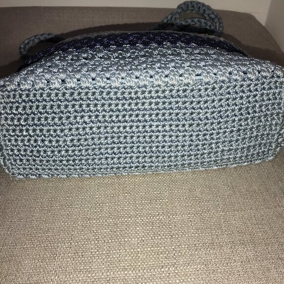 Vintage Lina Woven Knit Multi-Striped Bag, Tote - Picture 7 of 16